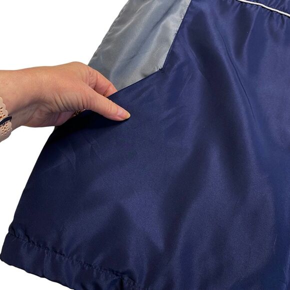 Vintage New England Patriots Windbreaker SI Edition Blue Gray White Sz XL - Picture 8 of 14